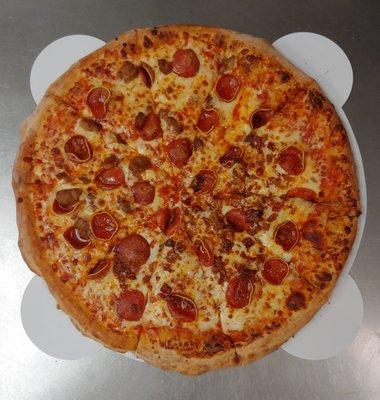 Sausage and Pepperoni Pizza