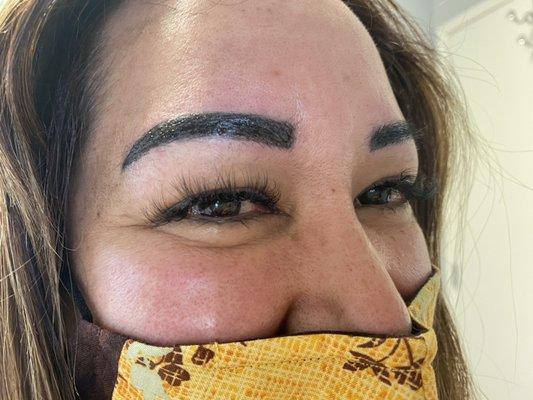 Rosie's brow cover up! She loves them!