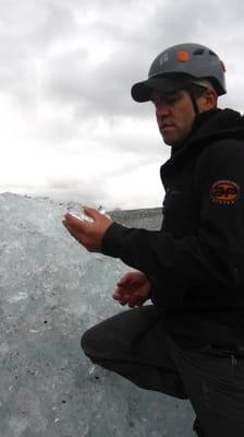 Matt teaching us about Glacier Ice