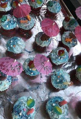 Beach Theme Cupcakes