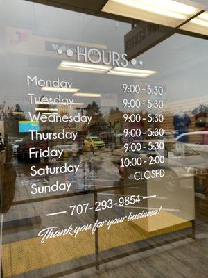 Store Hours