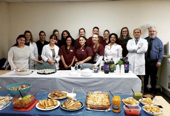 Multicultural dinner with the students