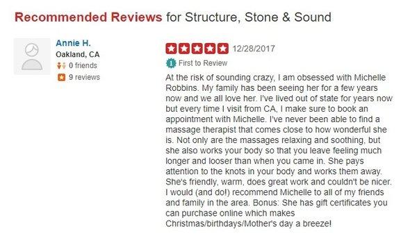 Because I couldn't transfer this review after moving to NC, here's one of my favorites! ~Michelle