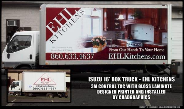 16' Box truck removal and install for EHL Kitchens