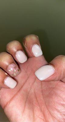 Bulky nails and not clean towards cuticle