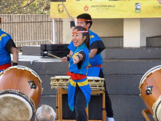 San Jose Taiko at the Aki Matsuri 2018 in San Francisco's Japantown.