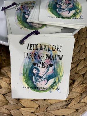 Artio Birth Care Labor Affirmation Cards