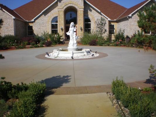 Concrete driveway