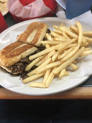 Phillycheese steak with fries