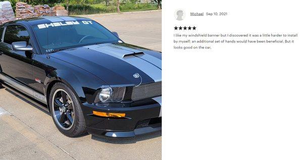 Customers Love Shelby Windshield Banners