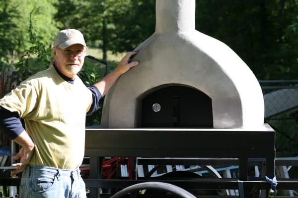 Jim Erskine of The Arch and Jim's Wood Fired Ovens. Jim has installed residential, commercial wood fired ovens as well as on trailers