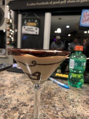 Chocolate martini after an amazing fish dinner.