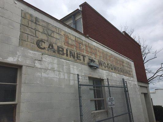 View of the old sign from the alley.