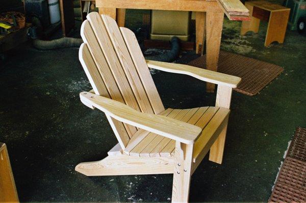 Cypress Adirondack chairs by Nordic Wood Works, Inc.