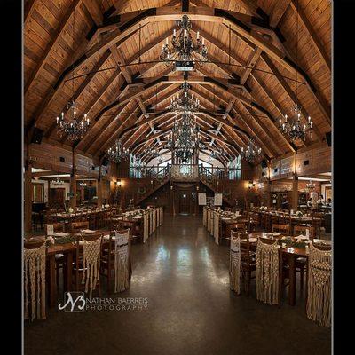 The interior of McGuire's Millrace Farm in Murphy NC... an incredible venue!