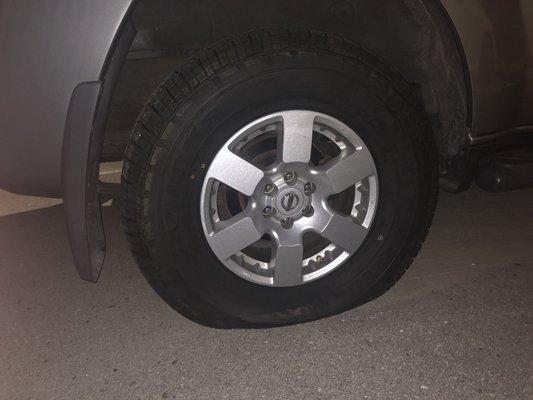 Flat tire.