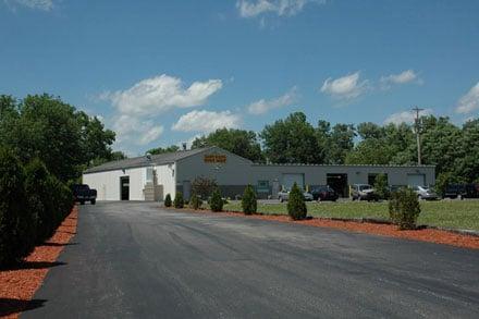 A view of our shop after coming up the hill off of Glenway Avenue.