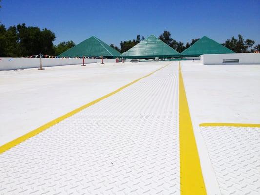 A newly installed single-ply TPO roof system over a tapered EPS insulation system in Scottsdale, Arizona.