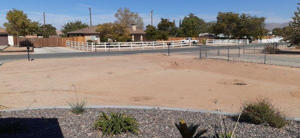 A huge ditch for the front yard, i was told the septic is under there. But if you look closer to the left..... next pic