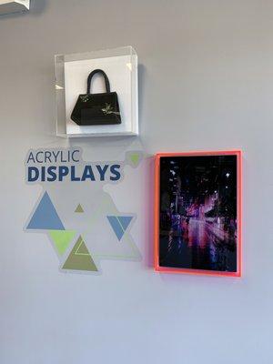 Acrylic boxes and floater frames