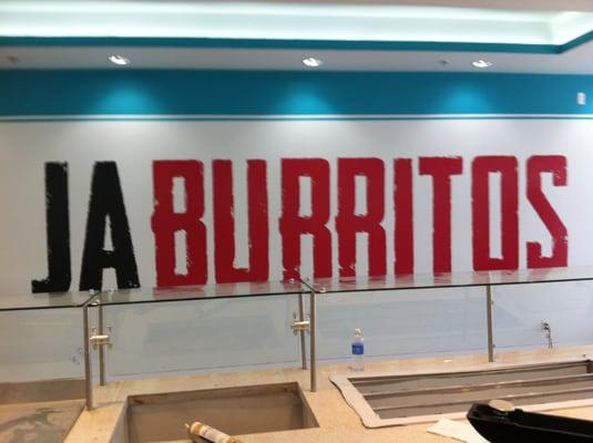 Interior vinyl signage Client: JABURRITOS