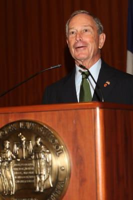 New York City Mayor  Michael R. Bloomberg at NYLS.