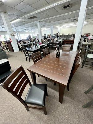 Solid wood dining table