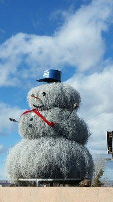 Frosty the Snowman..  Lucky for us New Mexicans... our snowman won't melt... he'll just blow away!