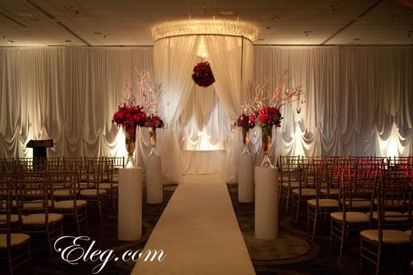 Classic wedding ceremony setup