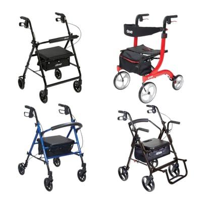 We have many different walkers & rollators available for customer demo in our showroom.