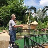 Bilateral amputee attending a miniature golf event sponsored by our support group ( participation is free for all amputees.)