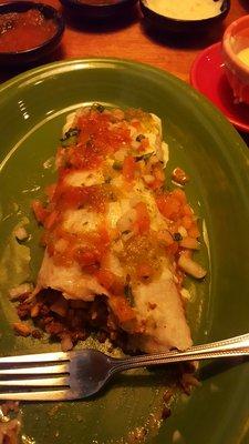 Chicken and chorizo burrito was amazing!