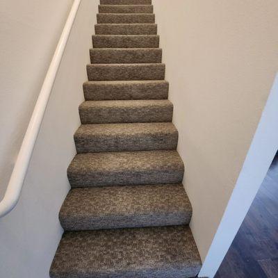 Residential carpet on stairs