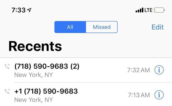 Phone calls I made and no answers .