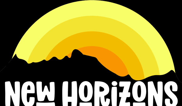 Logo for New Horizons- a 24 Hour Theater Festival coming to the Fox Cities in late 2021.