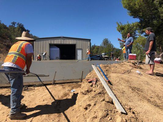 Hot Rod N Hogs new driveway for the new location on Ortega Mountain.