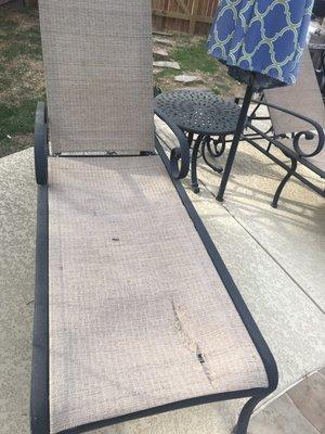 Outdoor patio chair