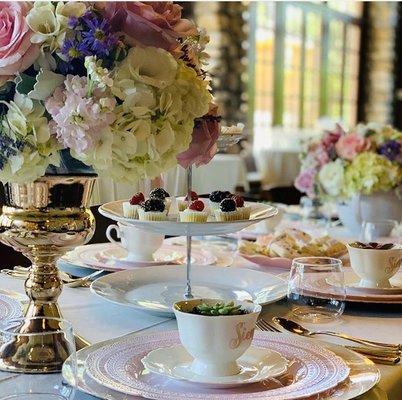 Tea time in the stone room with all its beautiful light .#Teaparty