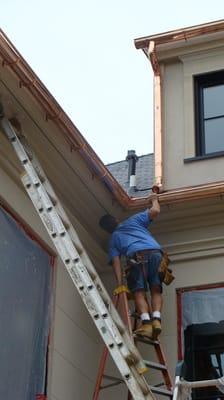 Installing 6" half round copper gutters