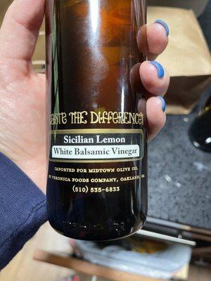 Love the Sicilian lemon balsamic vinegar!