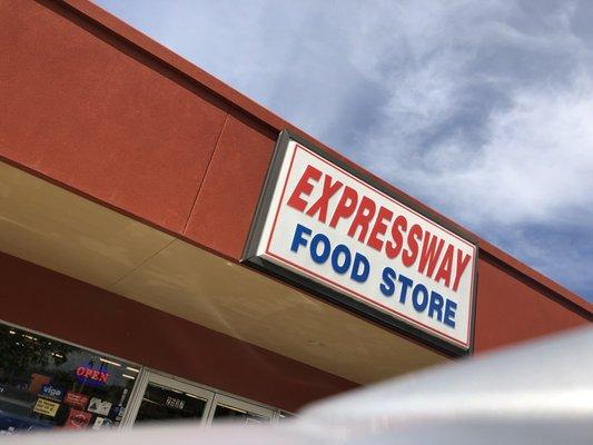 Expressway Food Store outdoor sign