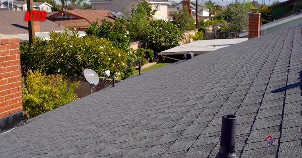 Installed new GAF Lifetime Roof System, HDz, Reflector Series shingles.