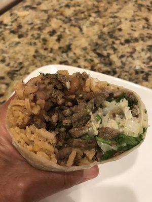 Carne asada super burrito