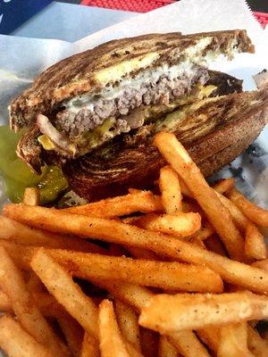 Patty Melt and fries