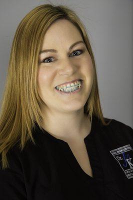 Ashlee Foster, BS, RDH. Dr Kim's surgical assistant as well as registered dental hygienist. Ashlee has been with the practice since 2008