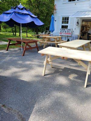 4 various picnic tables (including mine)