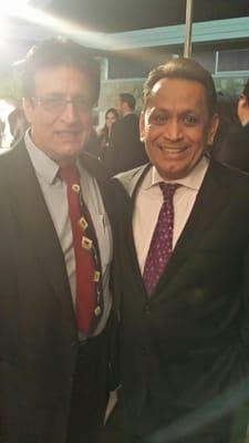 Representative Gil Cedillo and attorney Ruben Fuentes at a fundraiser event for "El Rescate" of Los Angeles, California