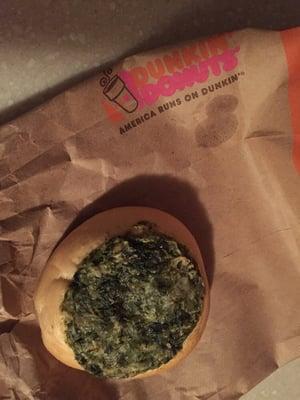 Eew.  They sold me on it being good, but I couldn't eat it.  Just the looks, I guess. Its a spinach-artichoke bagel.