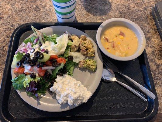 Salad bar and soup