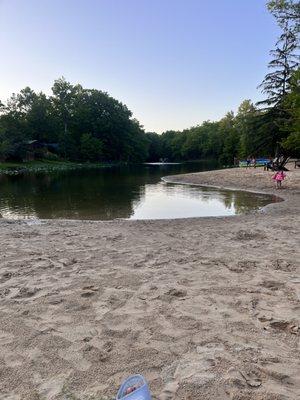 The little lake there at the resort